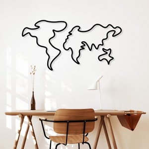 Metal World Map Wall Art, Abstract Metal World Map, Bubble Metal Map, Unusual Metal Map