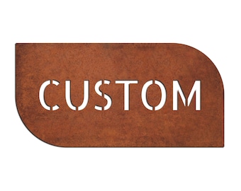 Corten steel custom signboard - Corten house address sign - Corten custom logo
