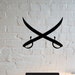 Metal Wall Art - SABERS - pirates - loft - steel decor - office - for gift - black - handmade