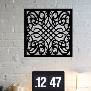 Matte Black Metal Wall Art: ROME Steel Decor
