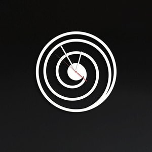 Unique White Steel Wall Clock: Modern Minimalist Design