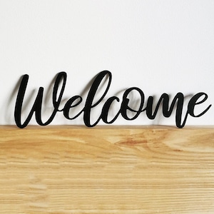 Metal Welcome Sign - Welcome Metal Wall Art - Welcome Steel Letters - Custom Metal Signs