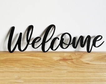 Metal Welcome Sign - Welcome Metal Wall Art - Welcome Steel Letters - Custom Metal Signs