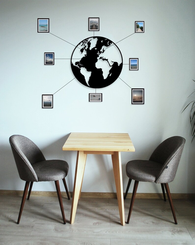 Globe Metal Wall Art World Metal Wall Art Extra Large Globe Etsy