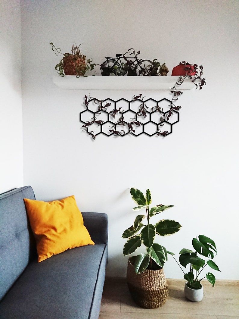 Metal Wall Plant Trellis Metal Wall Art Plant Trellis Wall Etsy