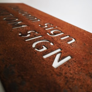 Placa de endereço de casa de aço enferrujado personalizada, Placa de endereço de metal, Letras de rua de endereço de empresa de casa personalizadas, Placa de endereço Corten