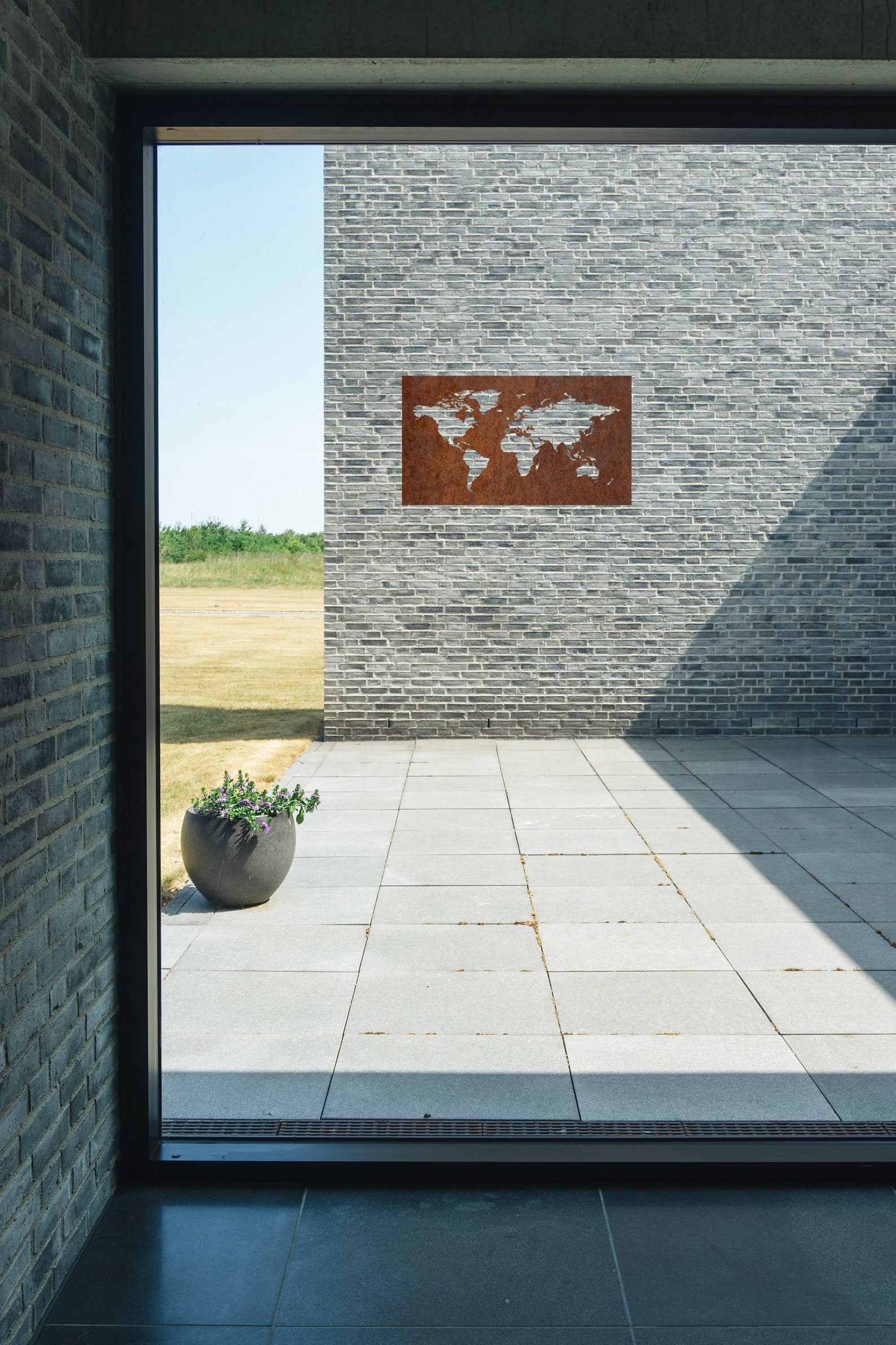 Amazing Corten Steel World Map Board Rusted Steel Map of the Etsy