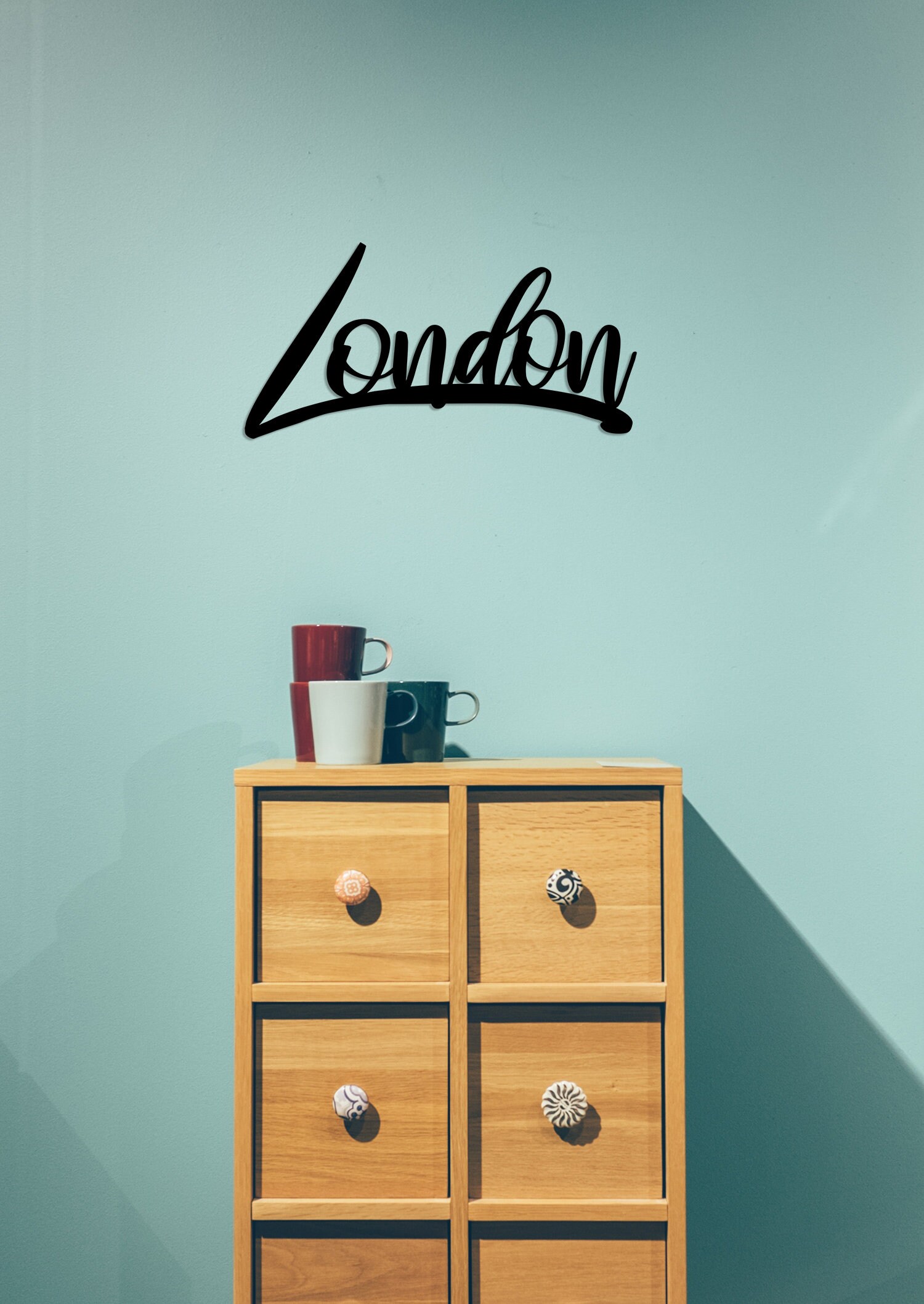 Metal wall art London words Custom metal sign Metal wall art Etsy