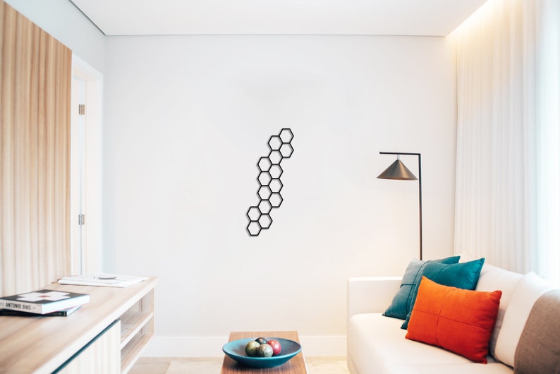 metal wall art hexagon