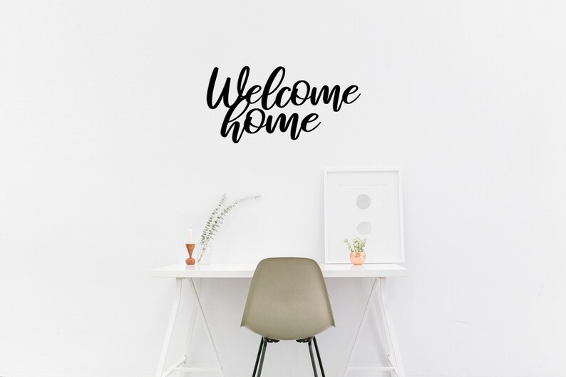 Metal Wall Art Home Words Metal Letters Iron Etsy