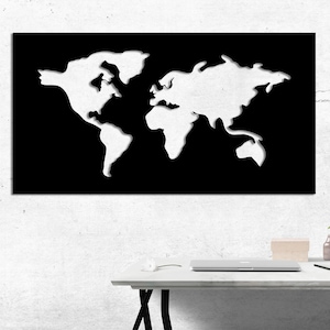 Magnetische metalen wereldkaart, metalen wandkunst, wanddecoratie, grote wereldkaart, push pin kaart, wereldkaart kunst aan de muur, moodboard, reiskaart