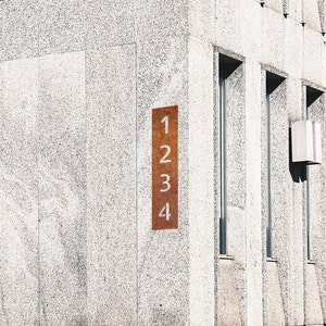 Corten Steel Vertical Custom Sign Plaque Fully Personalized Corten Vertical Letters Corten plaque with Your sign image 8