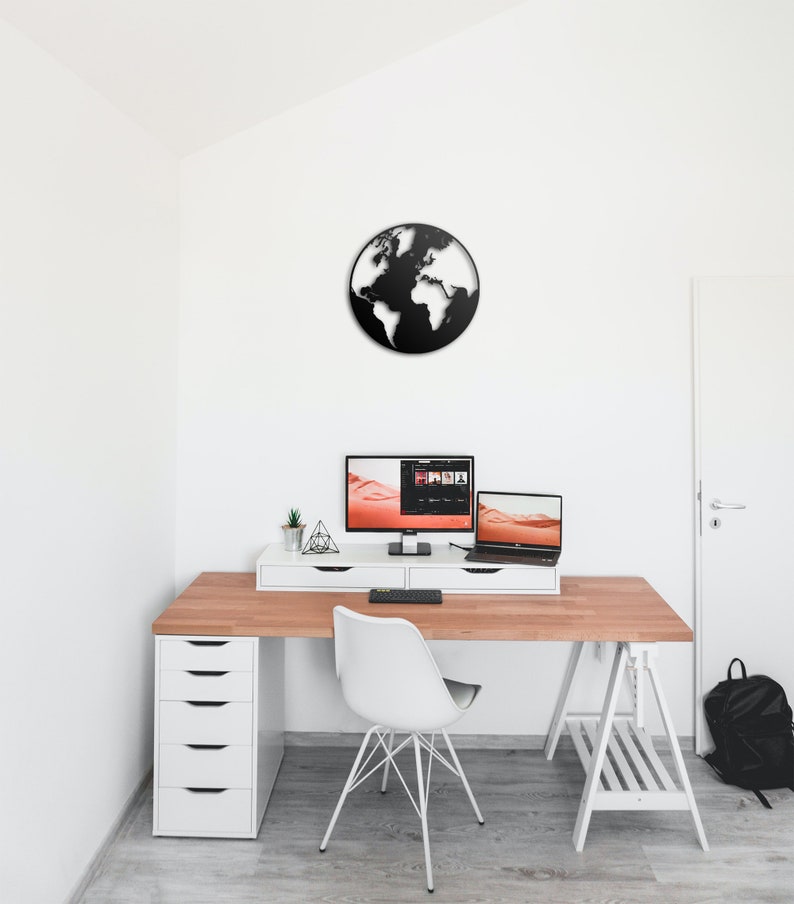 Globe Metal Wall Art World Metal Wall Art Extra Large Globe Etsy