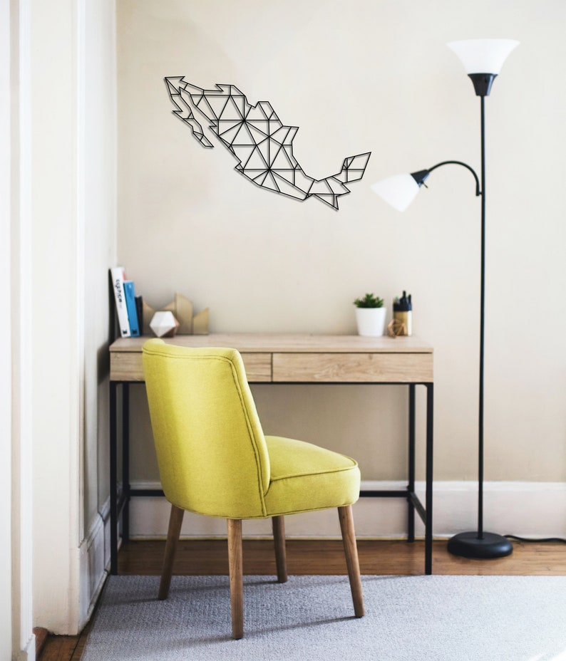 Metal Wall Art Mexico Map Mexico Metal Map Mexico Wall Art Etsy