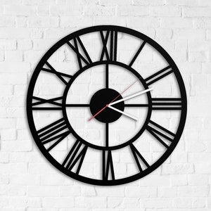Wall Watch Design Rome Metal Wall Clock Rome Style Wall Clock, Industrial Wall Clock, Metal ...