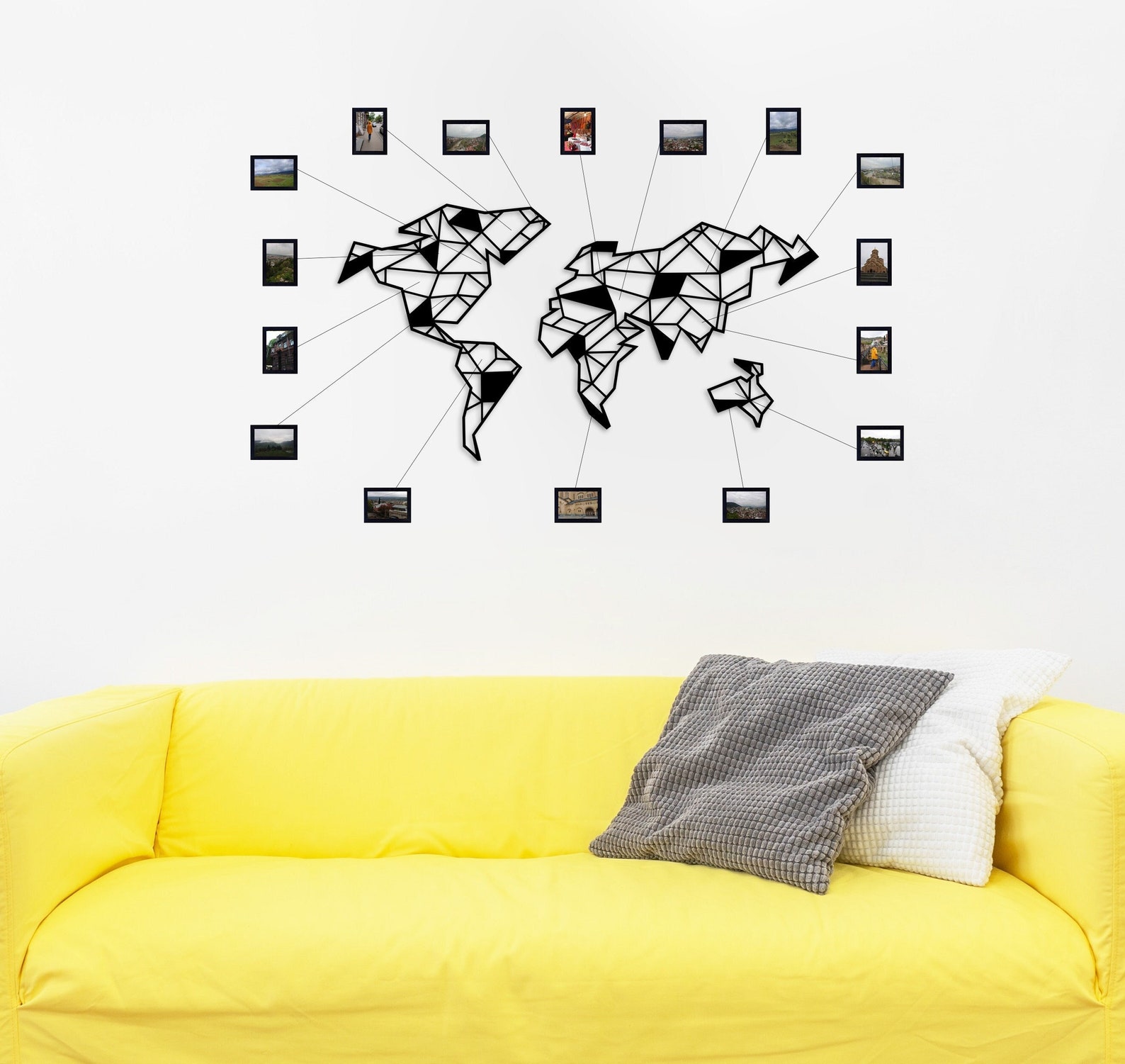 Metal Map of the World Wall Art Metal Wall Art Map Map Etsy
