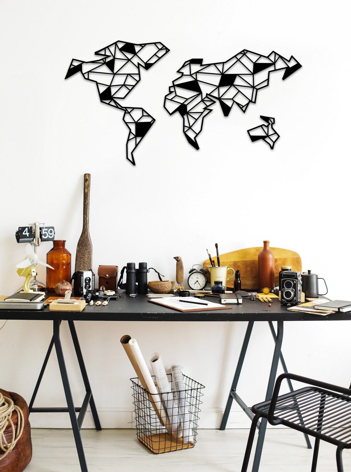 Metal Map of the World Wall Art Metal Wall Art Map Map Etsy