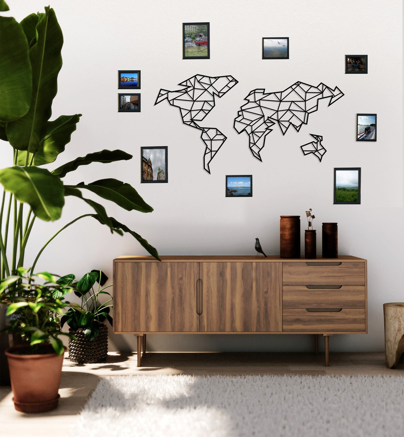 Metal World Map Wall Art Metal Wall Art Map Wooden Map of Etsy