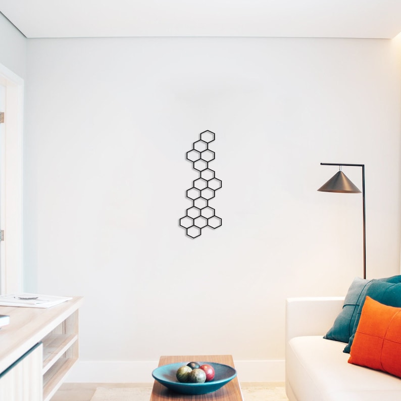 metal honeycomb wall plant trellis, honeycomb metal wall art, hexagon metal wall art, honeycomb metal mood board
