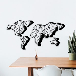 Carte en métal de l’art mural du monde - Cadeau unique pour la pendaison de crémaillère, cadeau de Noël pour le voyageur