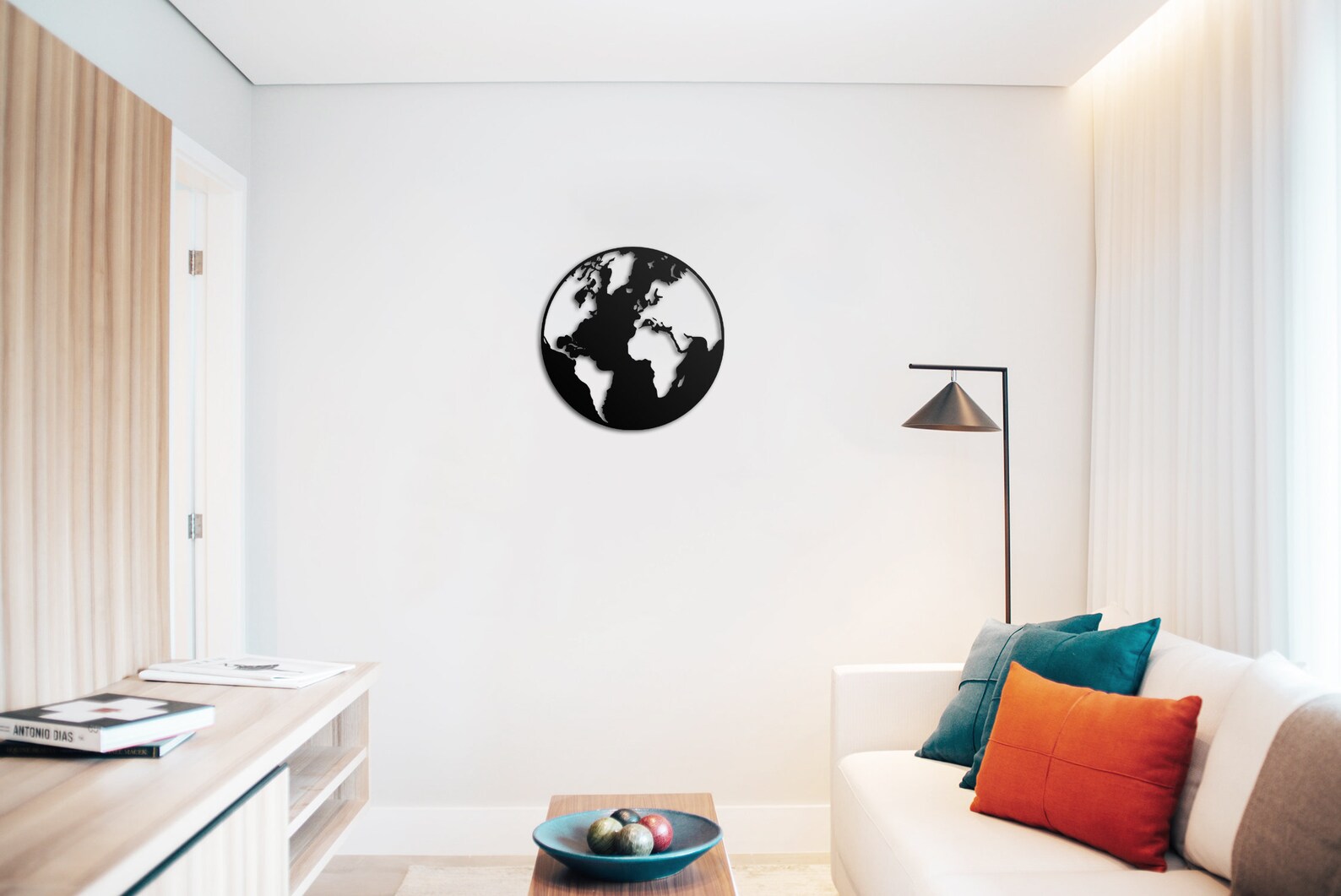 Globe Metal Wall Art World Metal Wall Art Extra Large Globe Etsy