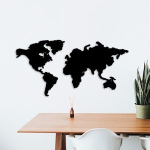 Magnetic metal world map wall art - Unique map for travel magnets, Perfect gift for Your friend