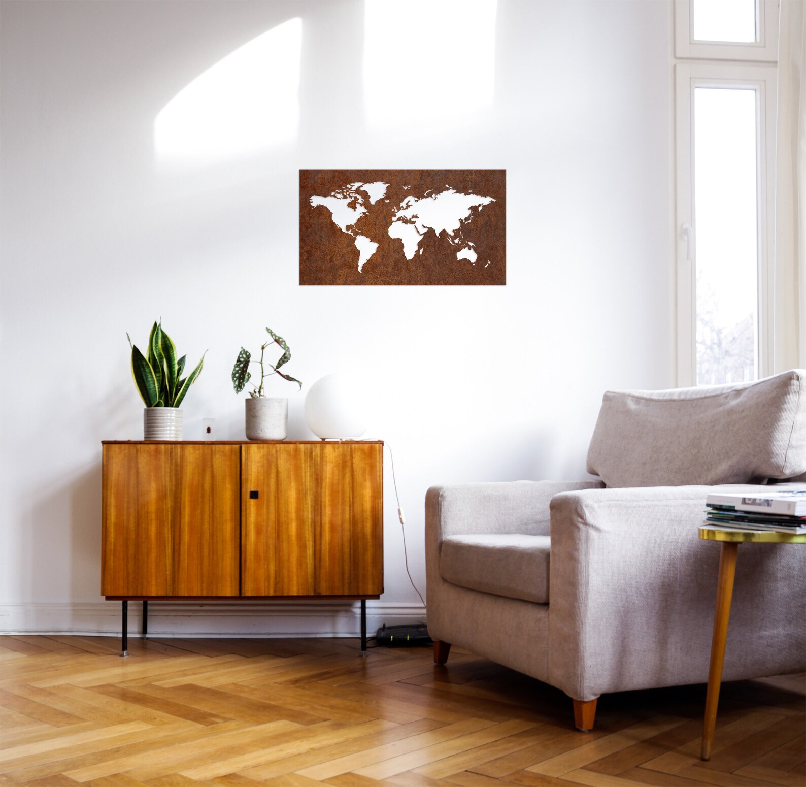 Amazing Corten Steel World Map Board Rusted Steel Map of the Etsy