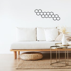 honeycomb metal wall art