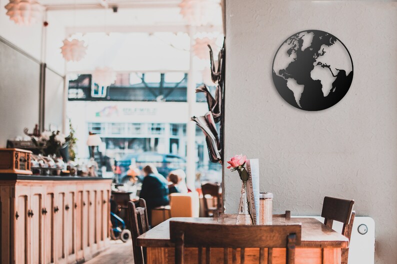 Globe Metal Wall Art World Metal Wall Art Extra Large Globe Etsy