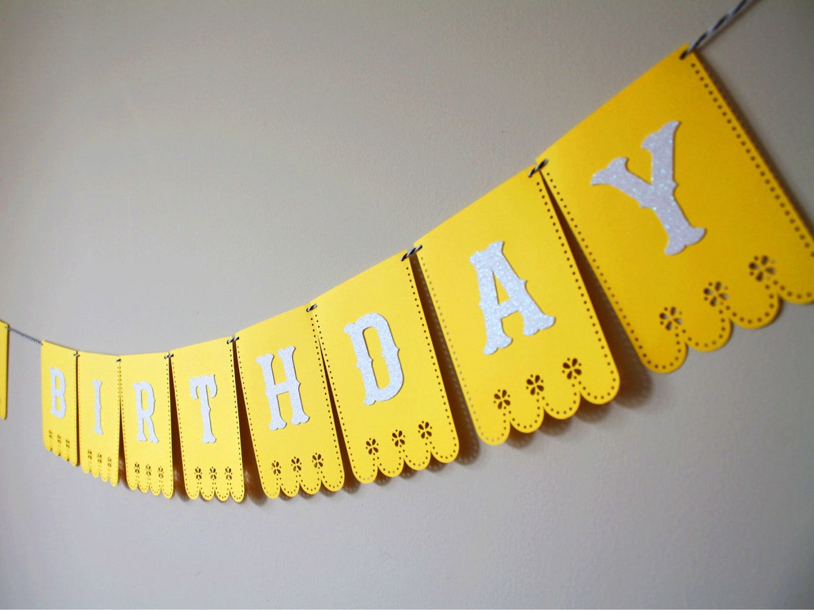 BANNER Happy Birthday Bunting Wall Decor Birthday Banner Etsy Ireland