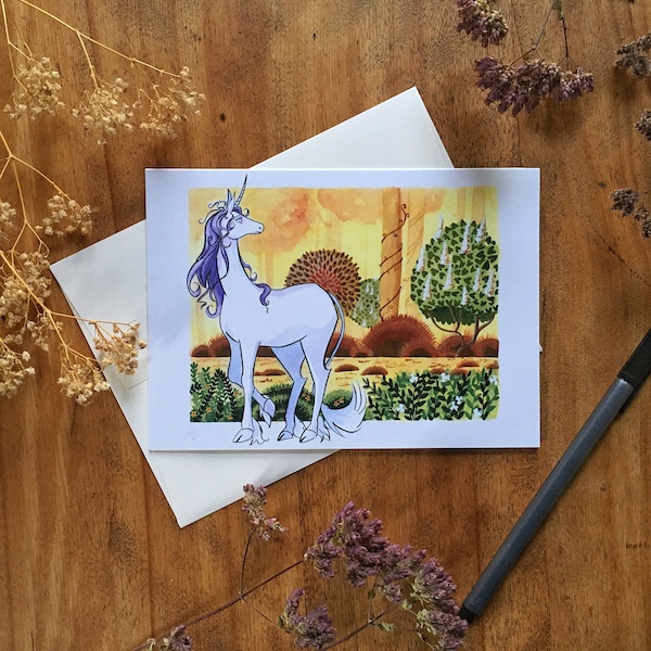 Last Unicorn Blank All Occasions Greeting Card