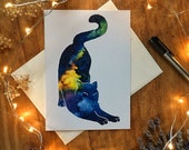 Galaxy Cat Galacticat2 Blank All Occasions Greeting Card