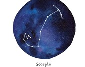 SCORPIO Constellation Zodiac Greeting Card Birthday Card Astronomy Stars