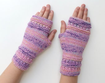 Fingerlose Handschuhe, vegane Handschuhe, Acryl Armstulpen, Weihnachtsgeschenk, handgestrickt, handgefertigt, versandfertig
