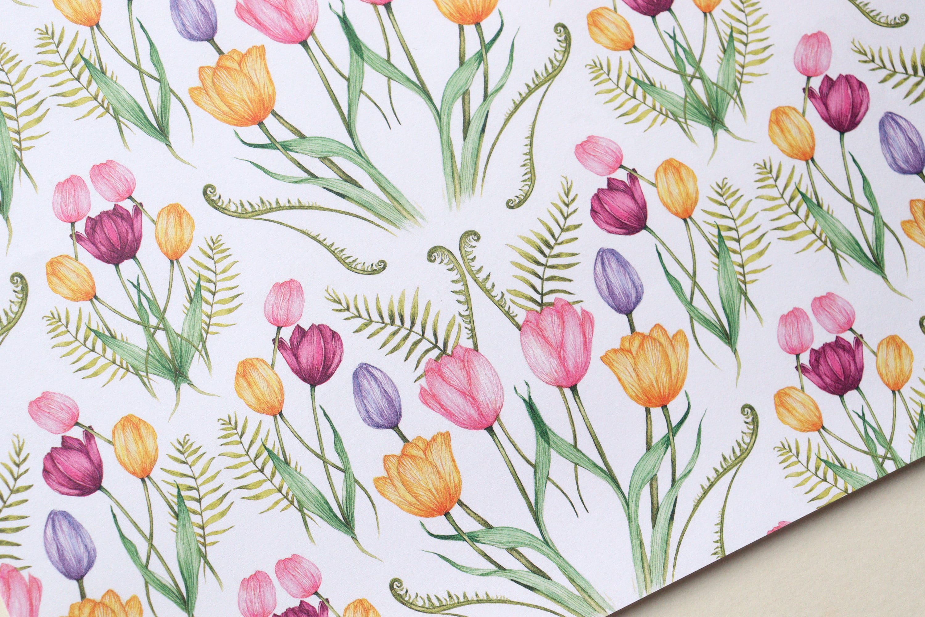 Watercolor Floral Pretty Daffodil Flower Bloom Tissue Paper Gift Wrap  35x45cm
