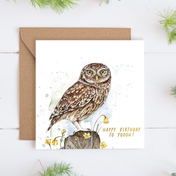 Owl Birthday Card - Etsy