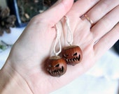 Halloween,day of the dead, scary earrings, scary jewellery, accessories, earrings, hazelnut earrings