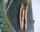 wooden needles, sewing needles, knitting needles, nalbinding, Nordic, Baltic, weaving loom craft work, set of three, reenacting