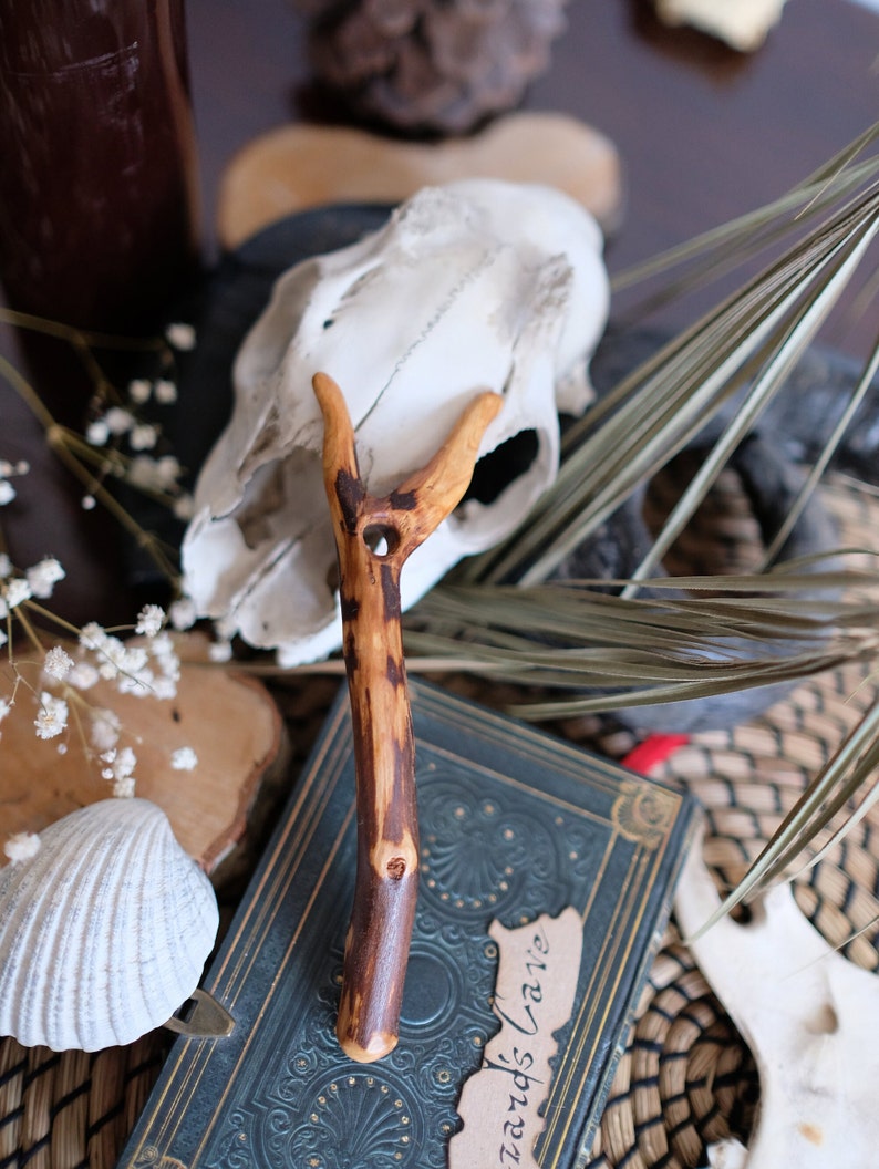 Lucet knitting fork made from natural wood image 6