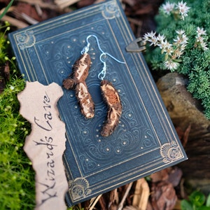 Natural Strawberry Root Dangle Earrings One of The Kind image 2