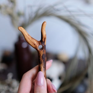 Lucet knitting fork made from natural wood image 7