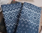 Aquecedores de pulso de lã tricotados à mão: luvas sem dedos com miçangas