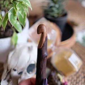 Large crochet Hook, crocheting, wooden Needles, Crocheting Hooks, rustic, Eco Friendly, handmade hook, Eco Crafting Tools, Natural Crafts, image 4