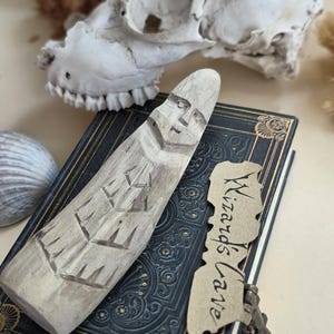 Carved Wooden Pagan Wizard Idol Sculpture