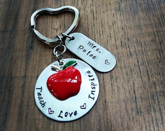 Teacher Gifts, Teacher Keychain, Personalized Teacher Appreciation Gift