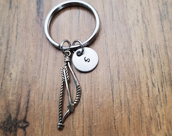 Archery Keychain, Bow and Arrow Keychain, Archery Gift, Hunter