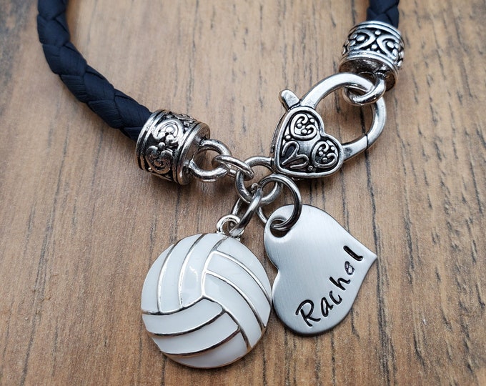 Volleyball Bracelet, Girls Volleyball Senior Gifts, Pick Team Color!
