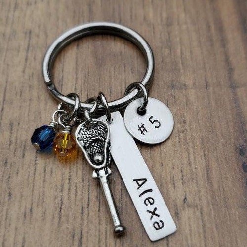 Lacrosse Gifts Lax Gift Lacrosse Keychain Lax Keychain Etsy