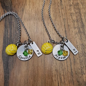 Water Polo Necklace - Water Polo Gifts - Water Polo Team Gifts - Girls Water Polo - Hand Stamped Personalized