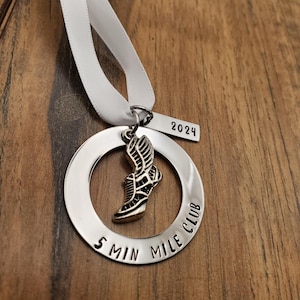 Personalized Cross Country Christmas Ornament, XC Christmas Team Gift, Coach Gift, Hand Stamped